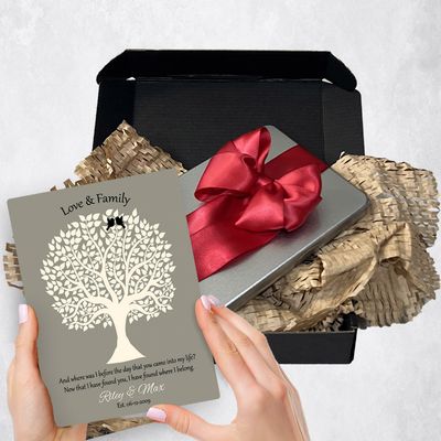 Tree Silhouette Metal Plaque Anniversary Gift Delivery For Couples Toy-1361