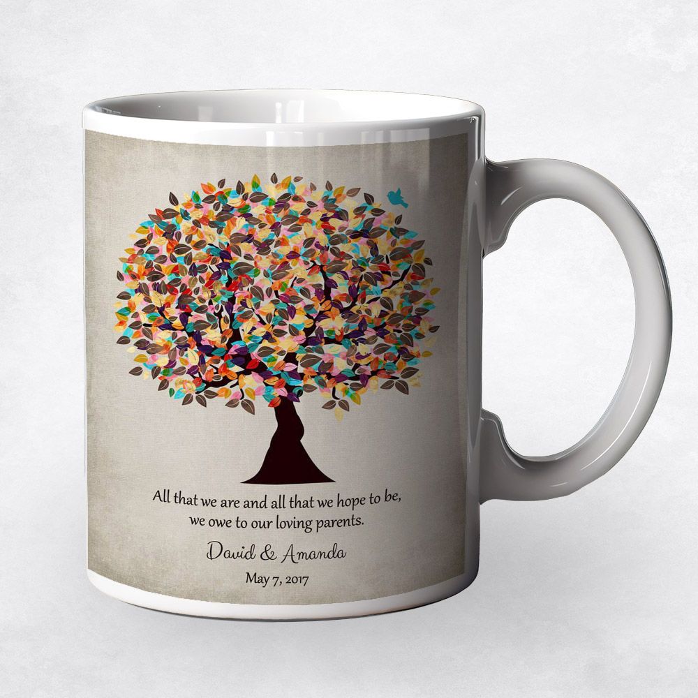 Autumn Tree Wedding Ceramic Coffee Mug Gift For Parents M-1504