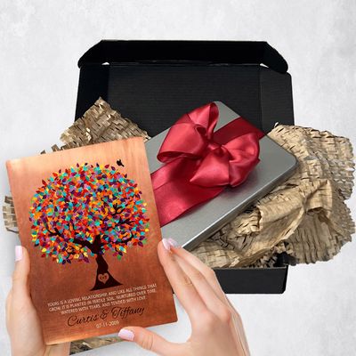 Colorful Spring Tree Metal Plaque Anniversary Gift Delivery For Couples Toy-1401