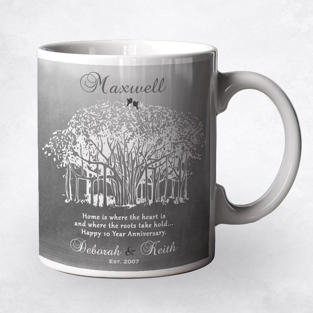 Banyan Tree Anniversary Ceramic Coffee Mug Gift For Couples M-1809