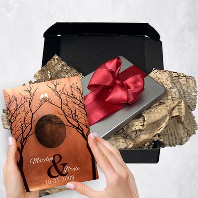 Two Dark Trees Metal Plaque Anniversary Gift Delivery For Couples Toy-1307