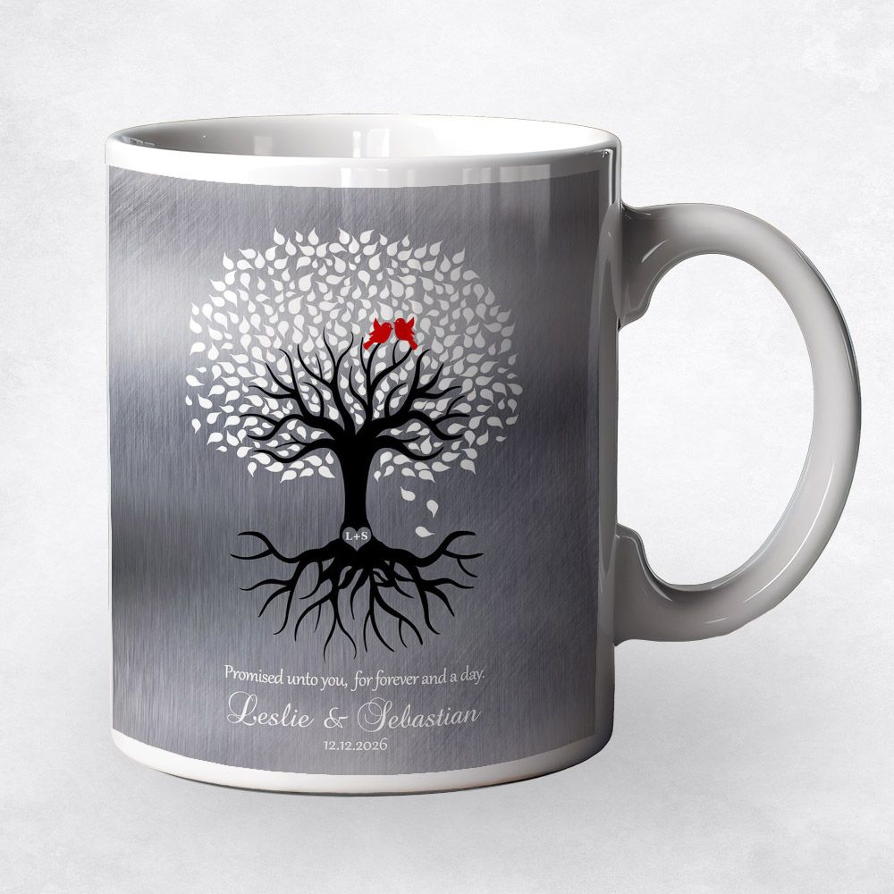 Tree With Roots Wedding Ceramic Coffee Mug Gift For Couples M-1422