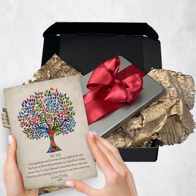 Watercolor Tree Metal Plaque Family Gift Delivery For Mom Toy-1396