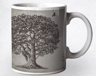 Dark Oak  Family Ceramic Coffee Mug Gift For Bereaved Family M-1328