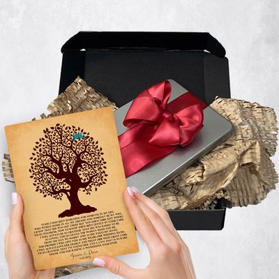 Knotty Tree On Gold Metal Plaque Wedding Gift Delivery For Mother Of The Bride Toy-1127