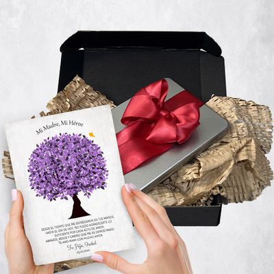 Violet Tree Metal Plaque Family Gift Delivery For Mom Toy-1549