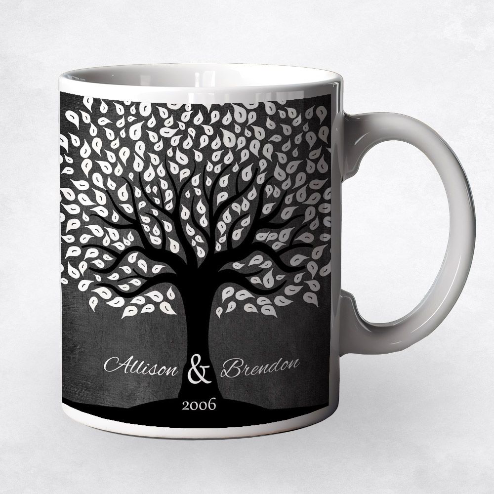 Dramatic Tree Anniversary Ceramic Coffee Mug Gift For Couple M-1402