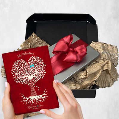 Heart Shape Tree Metal Plaque Anniversary Gift Delivery For Couple Toy-1819