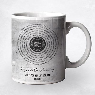 Your Song Lyrics Anniversary Ceramic Coffee Mug Gift For Couple M-1910