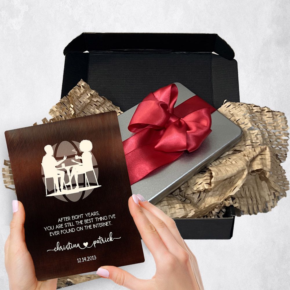 Couple Silhouette Metal Plaque Anniversary Gift Delivery For Couple Toy-1568