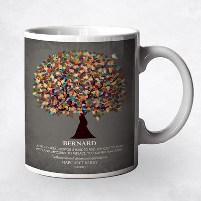 Late Spring Tree Corporate Ceramic Coffee Mug Gift For Mentor M-1320