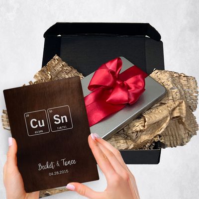 Periodic Table Element Metal Plaque Anniversary Gift Delivery For Couple Toy-1917