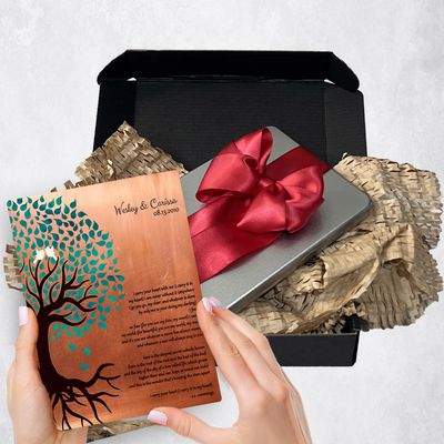 Side Turquoise Tree Metal Plaque Anniversary Gift Delivery For Couple Toy-1407