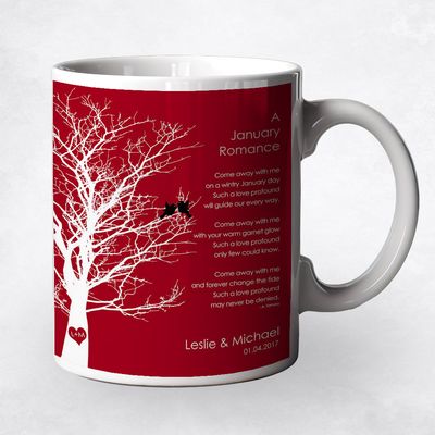 Branchy Tree Wedding Ceramic Coffee Mug Gift For Couple M-1701