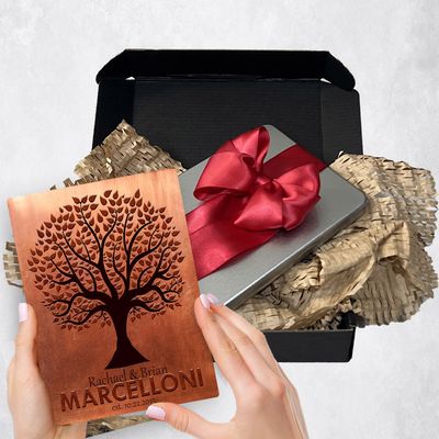 Family Name Tree Silhouette Metal Plaque Anniversary Gift Delivery For Couple Toy-1181