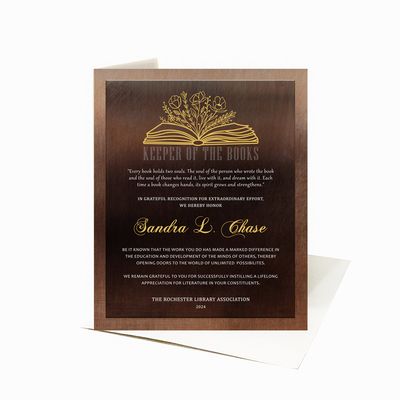 Librarian Appreciation Award Community Stationery Card For Librarian C-2105