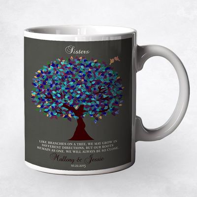 Peacock Tree Wedding Ceramic Coffee Mug Gift For Sister M-1192