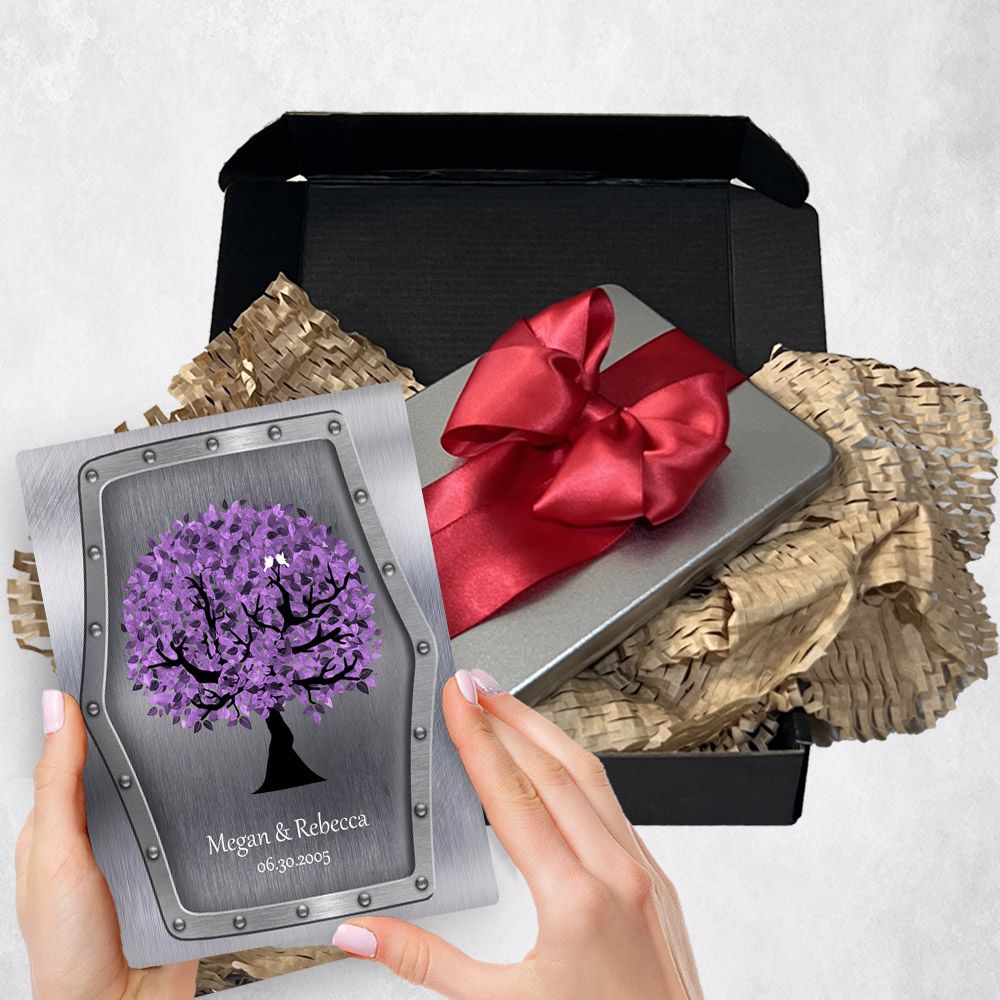 Violet Tree Metal Plaque Anniversary Gift Delivery For Couple Toy-1501