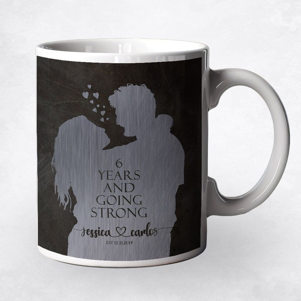 Couple Silhouette Anniversary Ceramic Coffee Mug Gift For Couple M-1861