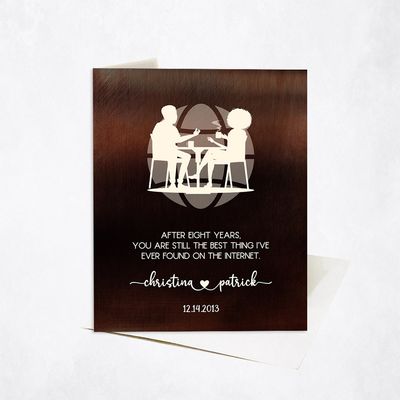 Couple Silhouette Anniversary Stationery Card For Couple C-1568