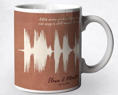 Soundwave Anniversary Ceramic Coffee Mug Gift For Couple M-1778