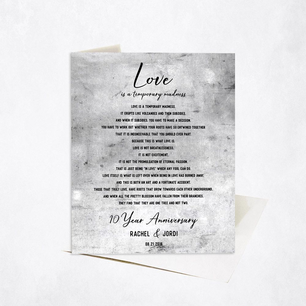 Wedding Reading Anniversary Stationery Card For Couple C-1904