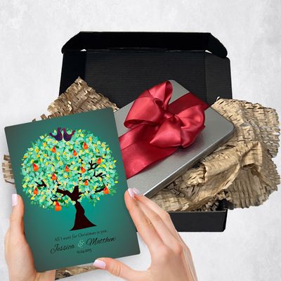 Christmas Pear Tree Metal Plaque Anniversary Gift Delivery For Couple Toy-1184