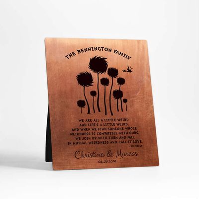 Copper 5x7 Desktop Plaque Anniversary Gift