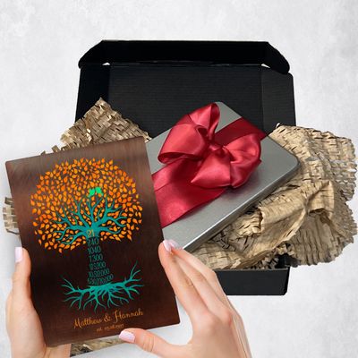 Bronze Countdown Tree 21st Anniversary Gift Delivery Box Gift for Couple TOY-1451