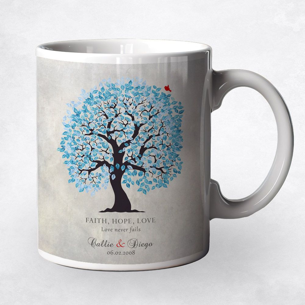 Artful Tree Anniversary Coffee Mug Gift for Couple M-1521