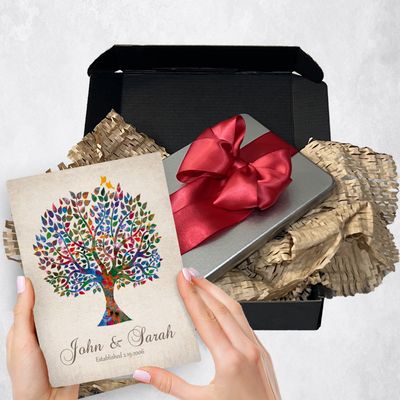 Watercolor Tree Anniversary Gift Delivery Box Gift for Couple TOY-1254