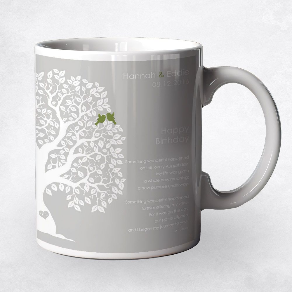 Half Artful Tree Spouse Birthday Coffee Mug Gift for Spouse M-1720