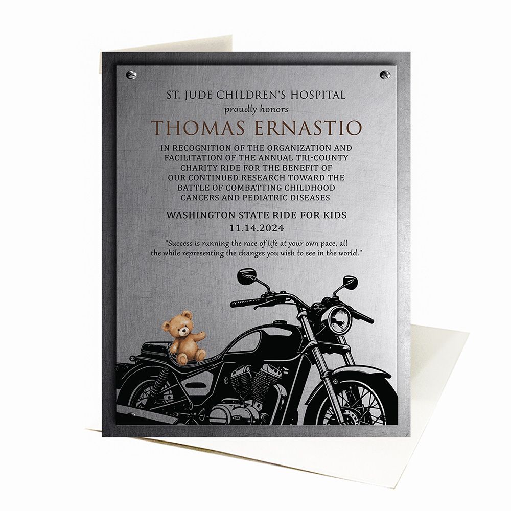 Tin Motorcylce Event Fund Raising Card Gift for Bikers C-2101