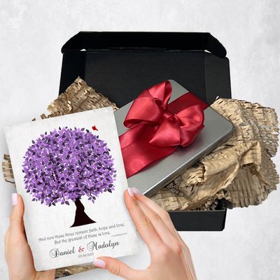 Purple Purple Tree 10th Anniversary Gift Delivery Box Gift for Couple TOY-1476