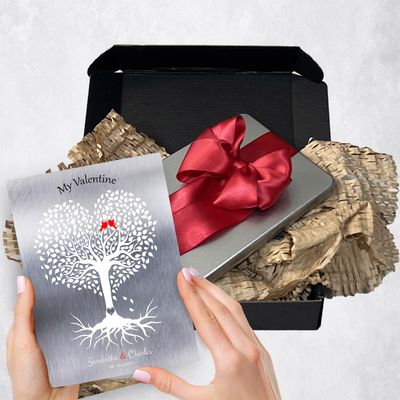 Tin Heart Shape Tree Valentine&#39;s Day Gift Delivery Box Gift for Couple TOY-1813