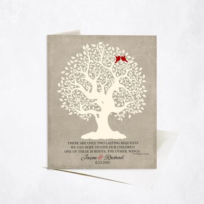 Knotty Tree Wedding Card Gift for Parents C-1122