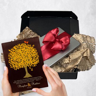 Golden Oak Tree Anniversary Gift Delivery Box Gift for Couple TOY-1411