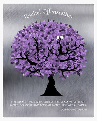 Purple Tin Purple Tree Leadership Appreciation Wall Plaque Gift for Mentor LTC-1488