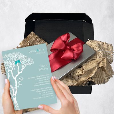 White Bare Tree Spouse Birthday Gift Delivery Box Gift for Spouse TOY-1724