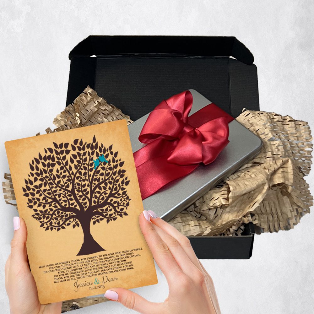 Tree Silhouette Wedding Gift Delivery Box Gift for Parents TOY-1118