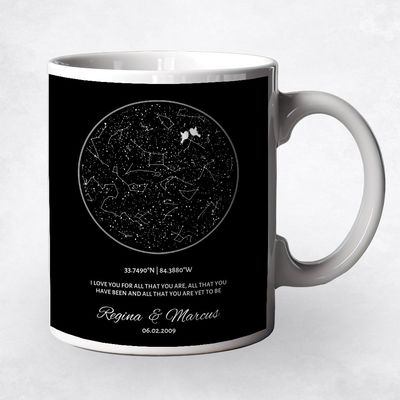 Star Map 10th Anniversary Coffee Mug Gift for Couple M-1761