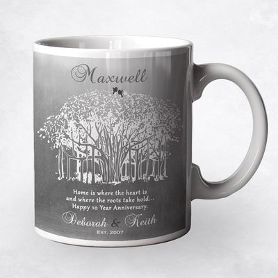 #1 Best Seller - Tin Banyan Tree 10th Anniversary Coffee Mug Gift for Couple M-1809