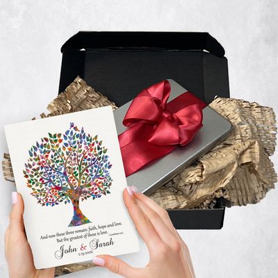 #1 Best Seller - Watercolor Tree  Wedding Gift Delivery Box Gift for Couple TOY-1493