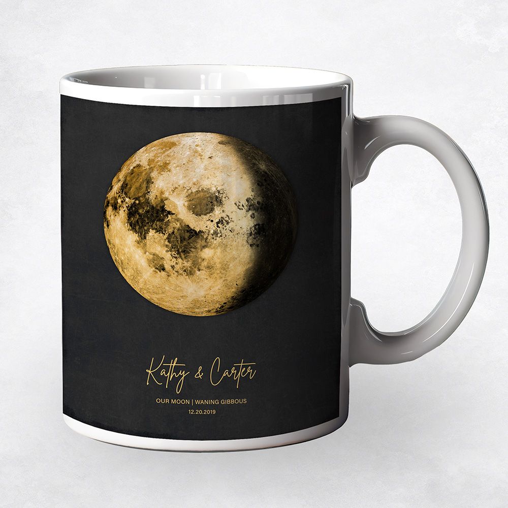 #1 Best Seller - Gold Our Moon Phase Gold Anniversary Coffee Mug Gift for Couple M-2125