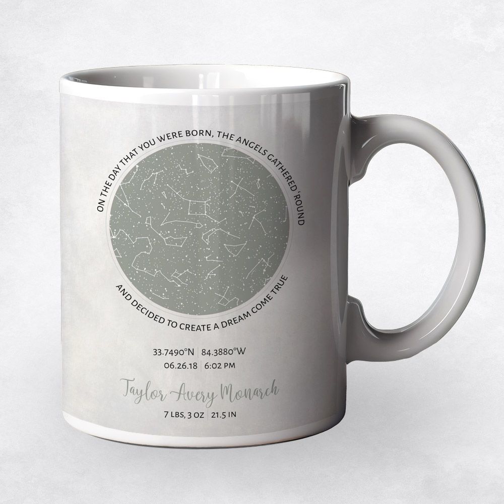 Star Map Baby Birth Coffee Mug Gift for Boy Or Girl M-1748