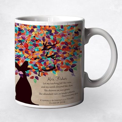 Colorful Spring Tree Teacher Appreciation Coffee Mug Gift for Educator M-1229