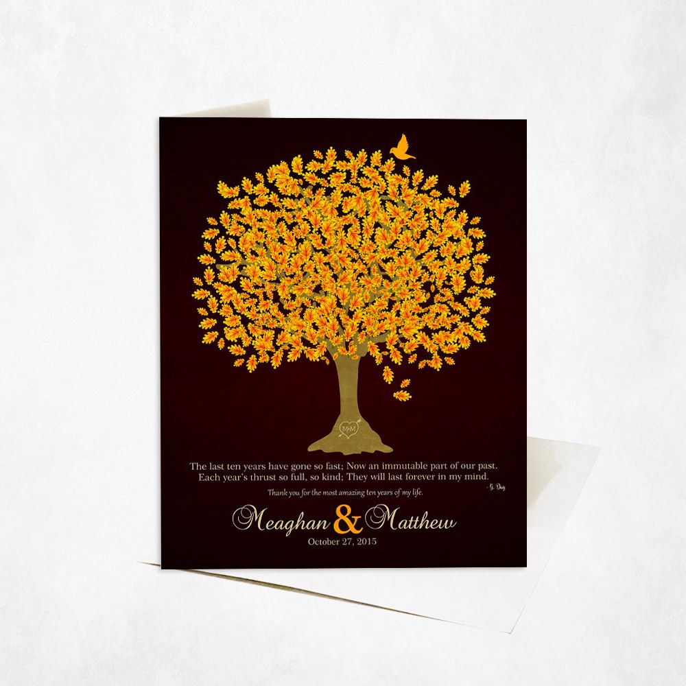 Oak Tree Anniversary Card Gift for Couple C-1108