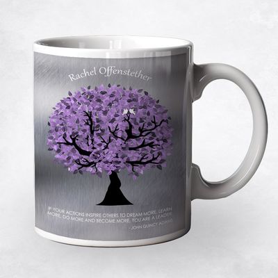 Tin Purple Tree Leadership Appreciation Coffee Mug Gift for Mentor M-1488