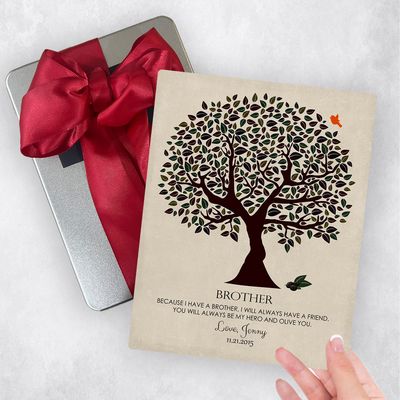 #1 Best Seller - Dark Olive Tree Wedding Gift Delivery Box Gift for Brother TOY-1162