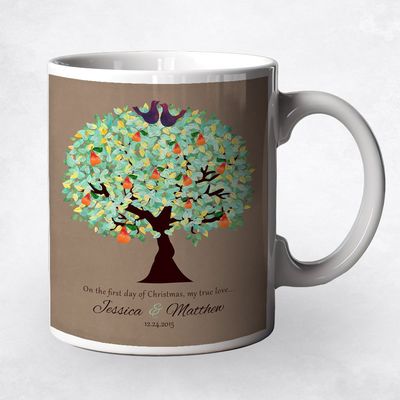 Christmas Pear Tree Christmas Coffee Mug Gift for Couple M-1183